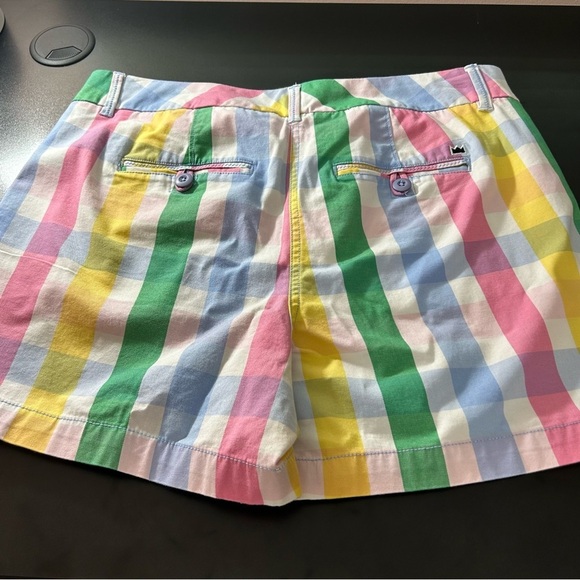 Crown & Ivy Shorts "Caroline" Women's Lot Of 2 Pink Blue White Plaid Size 8 - Picture 5 of 8